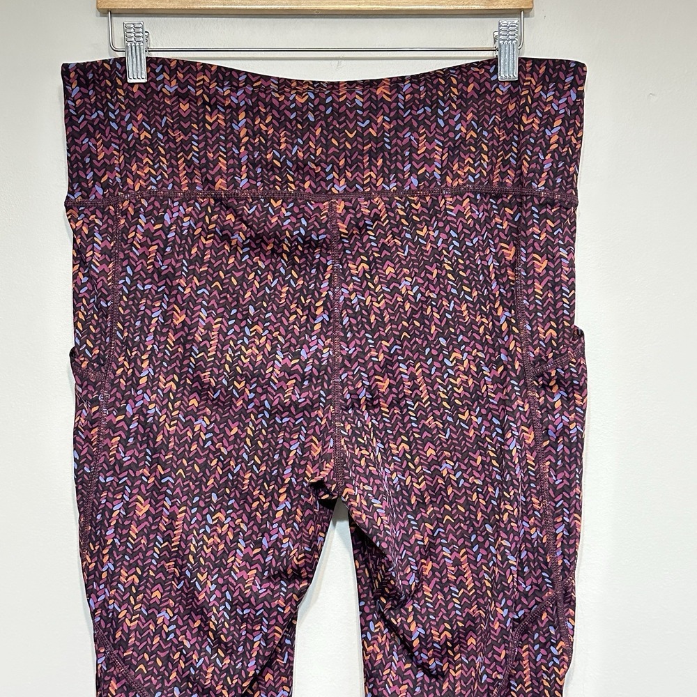 J. Jill Fit Performance High‎ Rise 7/8 Leggings Womens XL Brown Activewear Sport - Picture 5 of 9